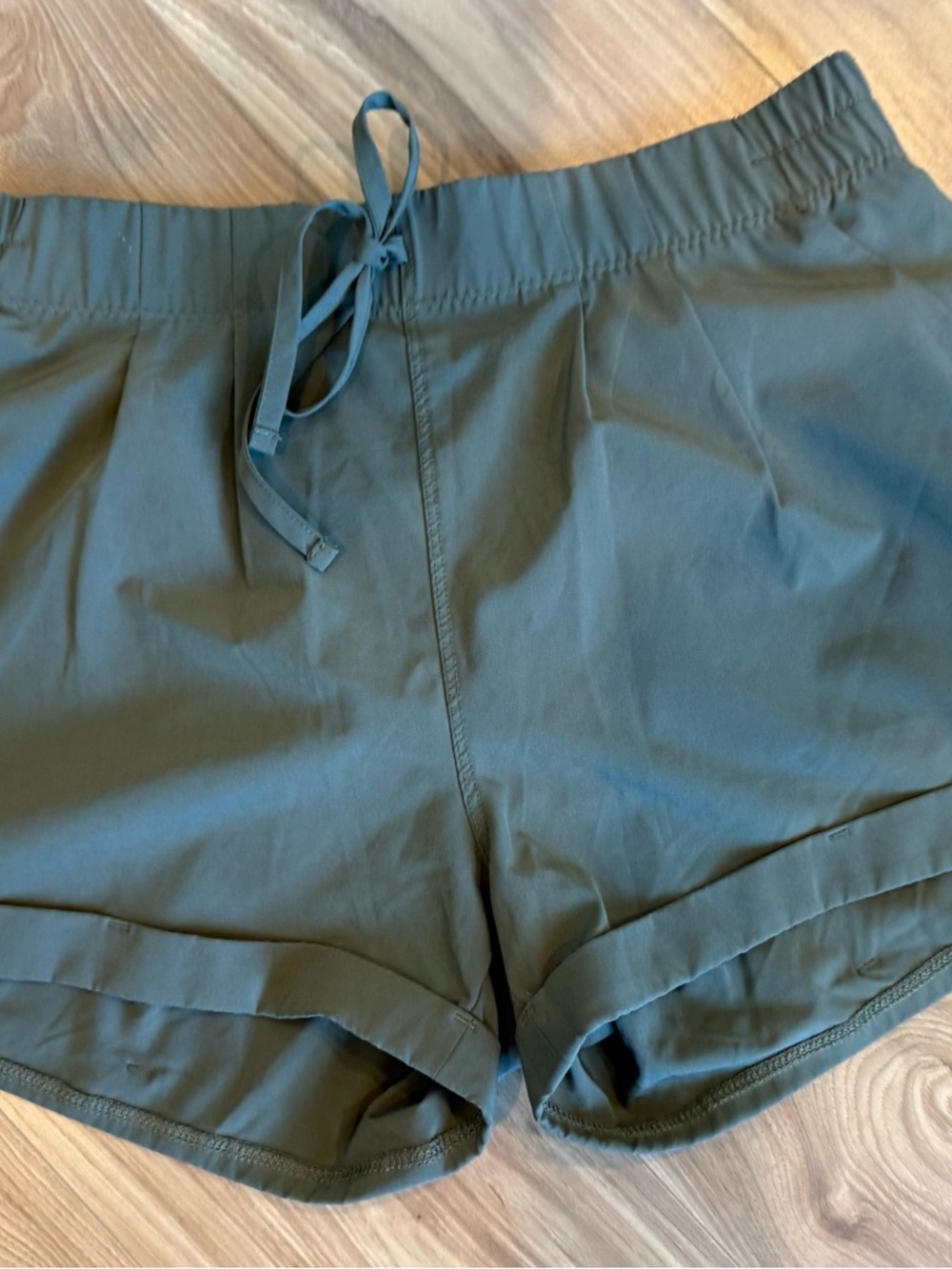 Women’s Zyia Athletic Shorts in Olive Green with Elastic Waist Small S - Picture 2 of 5